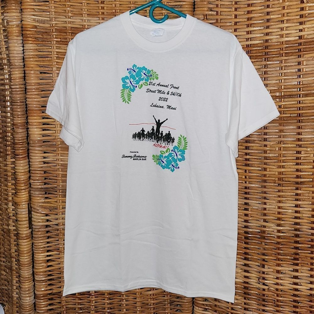 Lahaina Maui 21st Annual Front Street Mile 5k/10k 2022 T-shirt M NEW